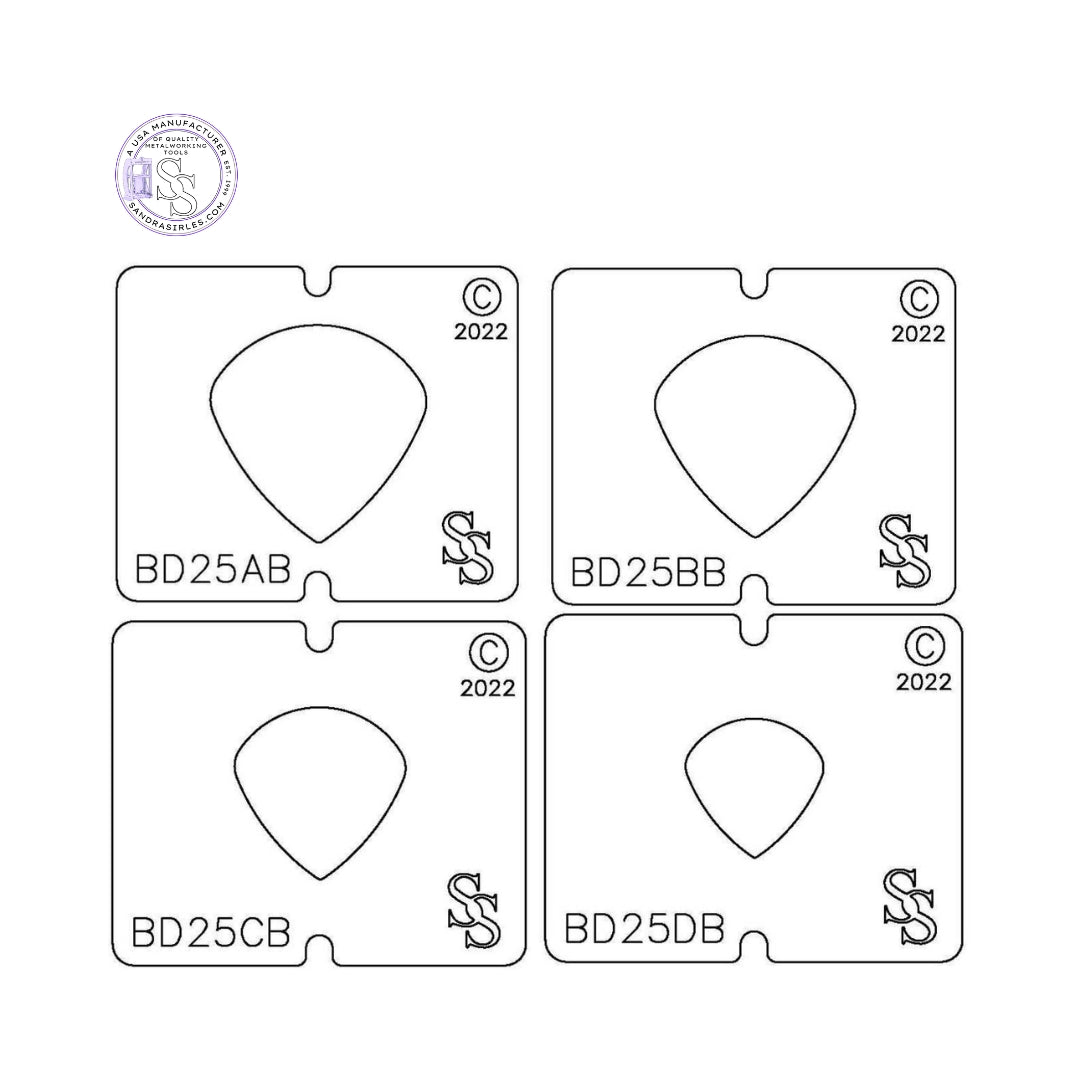 SS BLANKING DIE 3 PIECE SET BD25 DESIGN